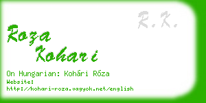 roza kohari business card